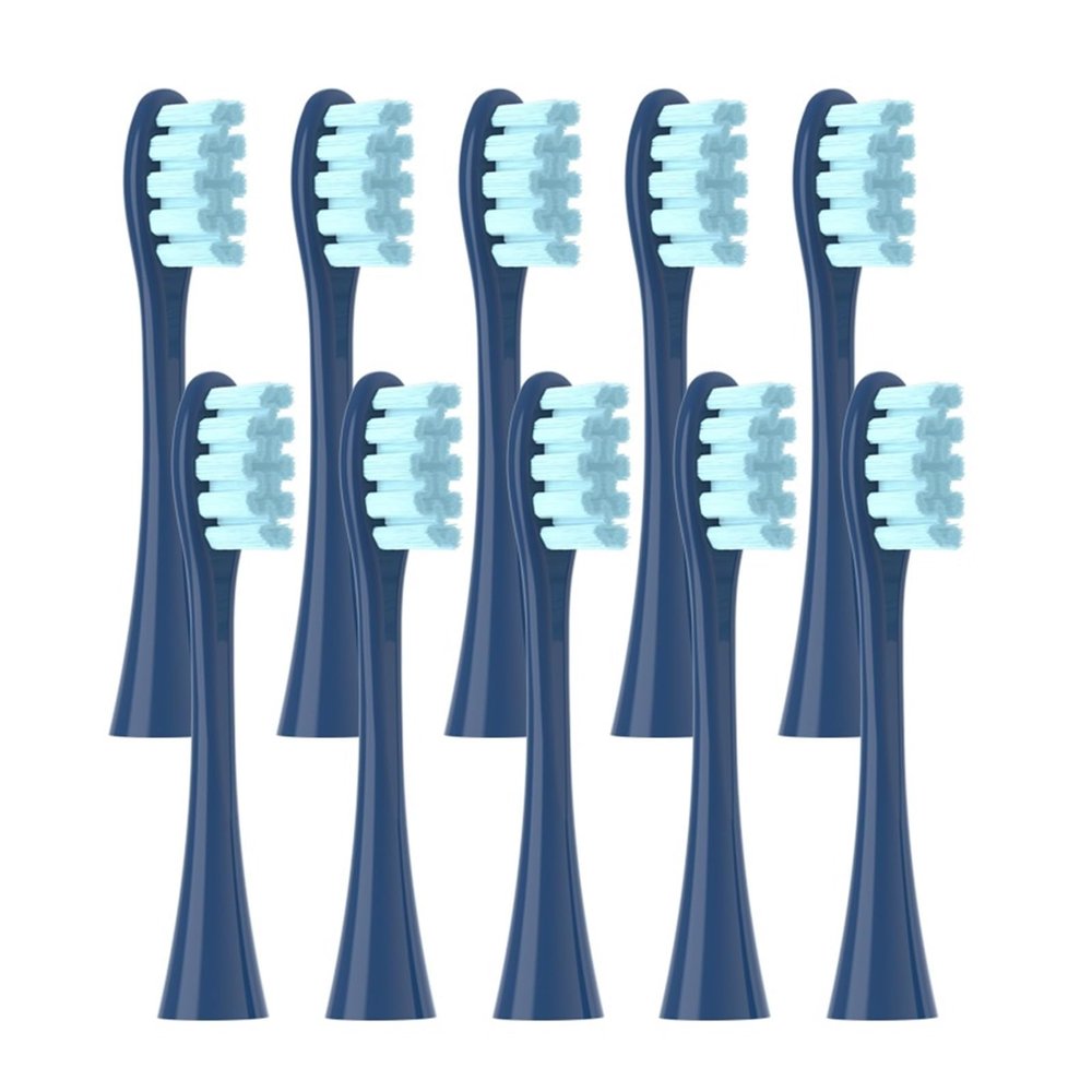10pcs Replacement Heads Compatible for Oclean Flow/X/X PRO/ Z1/ F1/ One/Air 2 /SE Brush Heads Soft Dupont Sonic Toothbrush Vacuum Bristle(10pcs Blue)