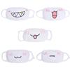 5-Pack Unisex Cotton Dustproof Masks With Smile & Bear Print, Earloop Mouth Mask For Protection view 2