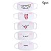 5-Pack Unisex Cotton Dustproof Masks With Smile & Bear Print, Earloop Mouth Mask For Protection view 4