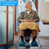 3-in-1 Commode Toilet Chair,Rolling Mobile Toilet Commode Shower Chair,Height Adjustable Bedside Commode with Removable Pot Folding Pedal for Elder Disabled People Soft seat view 2