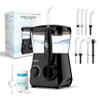 Aquapik ADVANCED Oral Irrigator | Ideal for Orthodontics, Implants and Sensitive Gums | Whitening Kit + 8 Nozzles | 10 Pressure Levels | Dentist Recommended (Black)