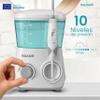 Aquapik Advanced Oral Irrigator | Ideal for Orthodontics, Implants and Sensitive Gums | Whitening Kit + 8 Nozzles | 10 Pressure Levels | Dentist Recommended White view 3
