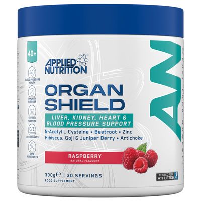 Applied Nutrition Organ Shield for Over 40s | Antioxidant Support, Choline, CoQ10, Selenium & Botanicals | Informed Sport Raspberry (300g 30 Servings)