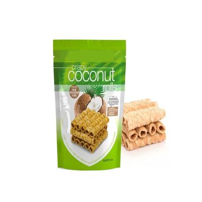 Fakhri Crispy Coconut Rolls 265g Light, Crunchy Thai-Inspired Snack Made with Real Coconut Milk Perfect for Guilt-Free Snacking