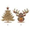 LIXSAZSE Christmas Frame Advent Calendar Refillable Unfinished Chocolate Holder Candy Rack Table Decoration Gift, No.01 view 2