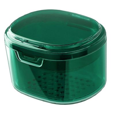 Warmhm Keeper Storage Box for Retainer Case Portable Retainer Box Lid Denture Case for False Teeth