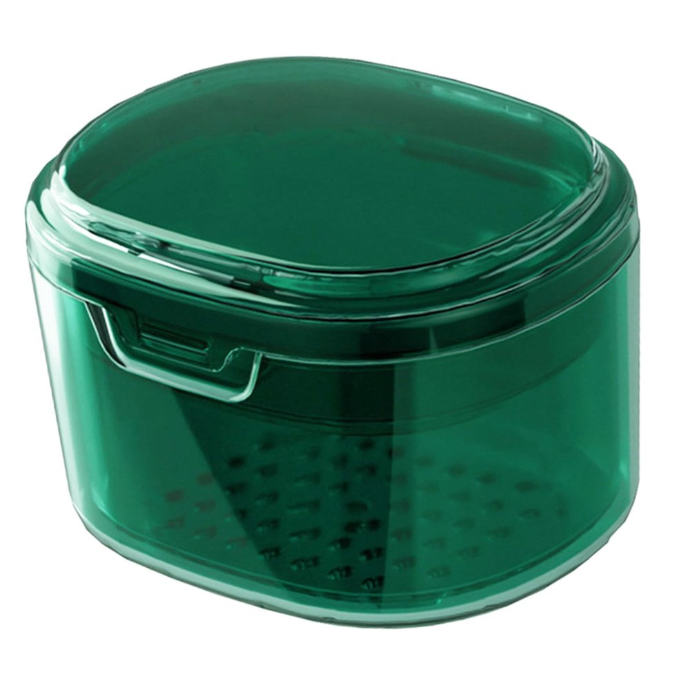 Warmhm Keeper Storage Box for Retainer Case Portable Retainer Box Lid Denture Case for False Teeth