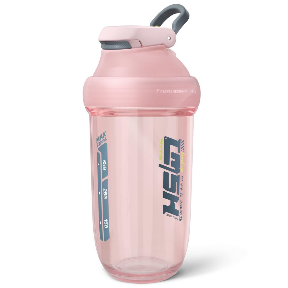20 oz protein shaker bottle (pink)