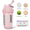 20 oz protein shaker bottle (pink) view 4