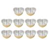 OKJHFD 10pcs Wax Melting Bowl Heart Shape Aluminum Foil Wax Bean Bowl for Hair Removal Golden Large view 1