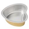 OKJHFD 10pcs Wax Melting Bowl Heart Shape Aluminum Foil Wax Bean Bowl for Hair Removal Golden Large view 2