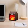 Cool Mist Humidifier,Portable Humidifier with LED Night Light | Quiet Fireplace Aromatherapy Diffuser 200ml for Car Nursery Bedroom Spa Dorm view 2
