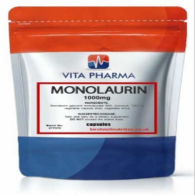 VITA PHARMA Monolaurin 1000mg 30 Capsules Nutritional Supplement