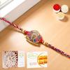 Ghasitaram Gifts Jaiccha Rakhi for Brother Rakhis Online - K-178 Premium Rakhi with 200 GMS of Besan Barfi and 200 GMS of Kaju Katli view 1