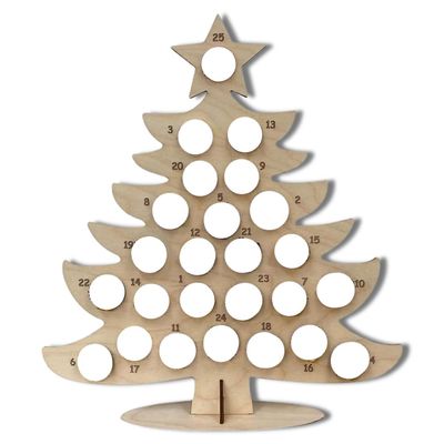 QUXVUIS Christmas Frame Advent Calendar Refillable Unfinished Chocolate Candy Rack Party Home Ornament Miniature Children, No.01
