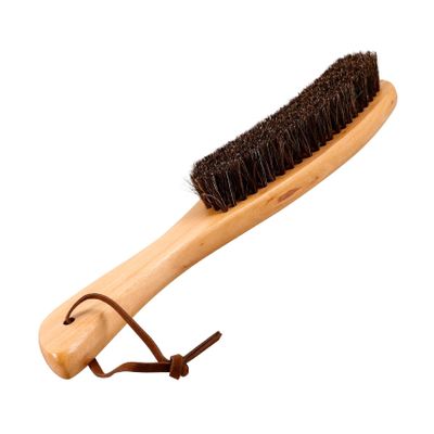 Holibanna Wooden Horsehair Bed Brush, Hand Clothes Cleaning Brush with Comfortable Handle, Efficient Dust Removal for Home Use, for Bed and Hat Cleaning