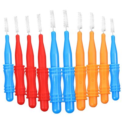 ABOOFAN 50pcs Interdental Brushes Convenient Cleaner for Interdental Between Teeth Cleaning Travel Supplies Teeth Cleaner Plaque Removal Random Color