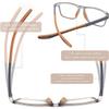 1 TR90 Sports Reading Glasses for Men and Women, Photochromic Anti UV Computer Readers, 3 in 1 Lenses Darken In Sunlight(Clear,2.0x) view 2