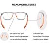 1 TR90 Sports Reading Glasses for Men and Women, Photochromic Anti UV Computer Readers, 3 in 1 Lenses Darken In Sunlight(Clear,2.0x) view 4