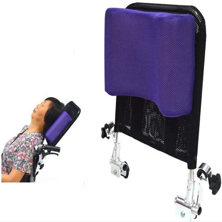 Wheelchair Headrest Neck Support Comfortable Seat Back Cushion Pillow Adjustable Padding For Adults Portable Universal Wheelchair Accessories, Purple
