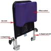Wheelchair Headrest Neck Support Comfortable Seat Back Cushion Pillow Adjustable Padding For Adults Portable Universal Wheelchair Accessories, Purple view 2