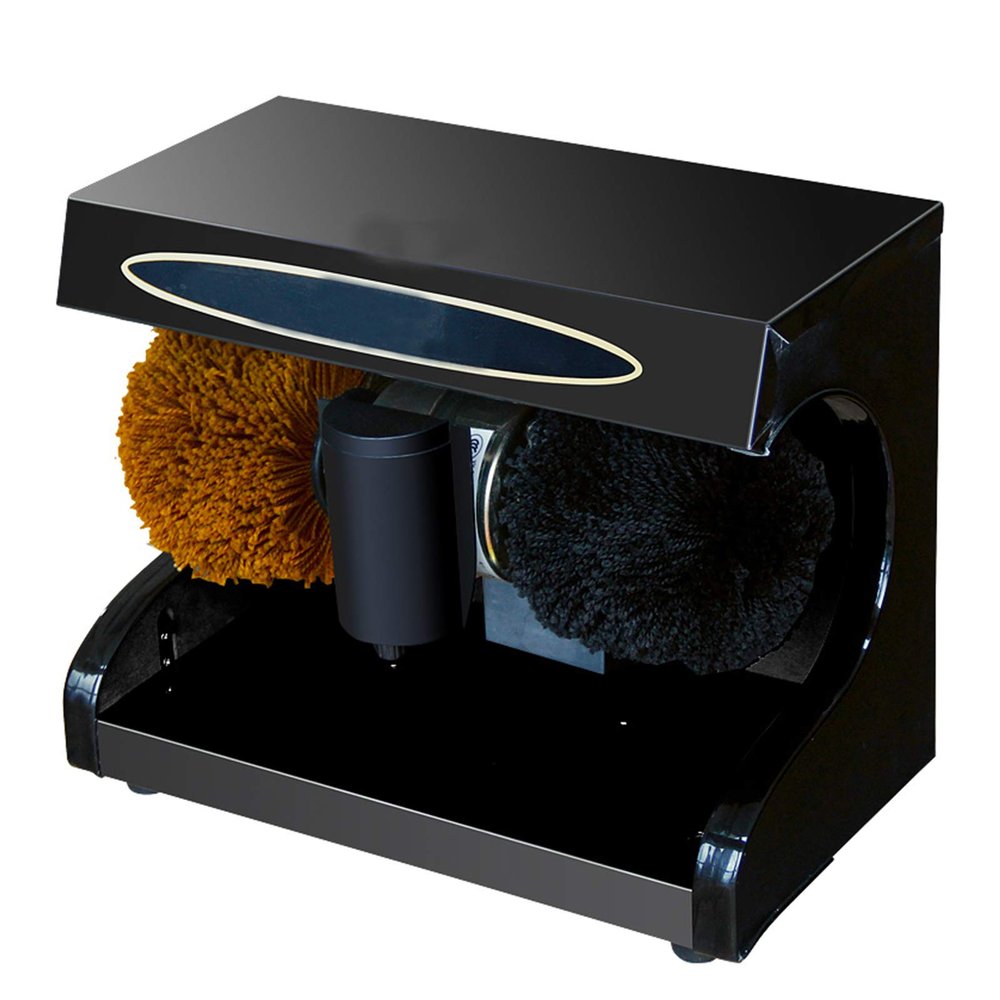 GPDNBIEU, Automatic Induction Automatic Induction Full Shoe Cleaning Household, Suitable for Public Places,One-Piece Stainless Steel Footboard,(Black)