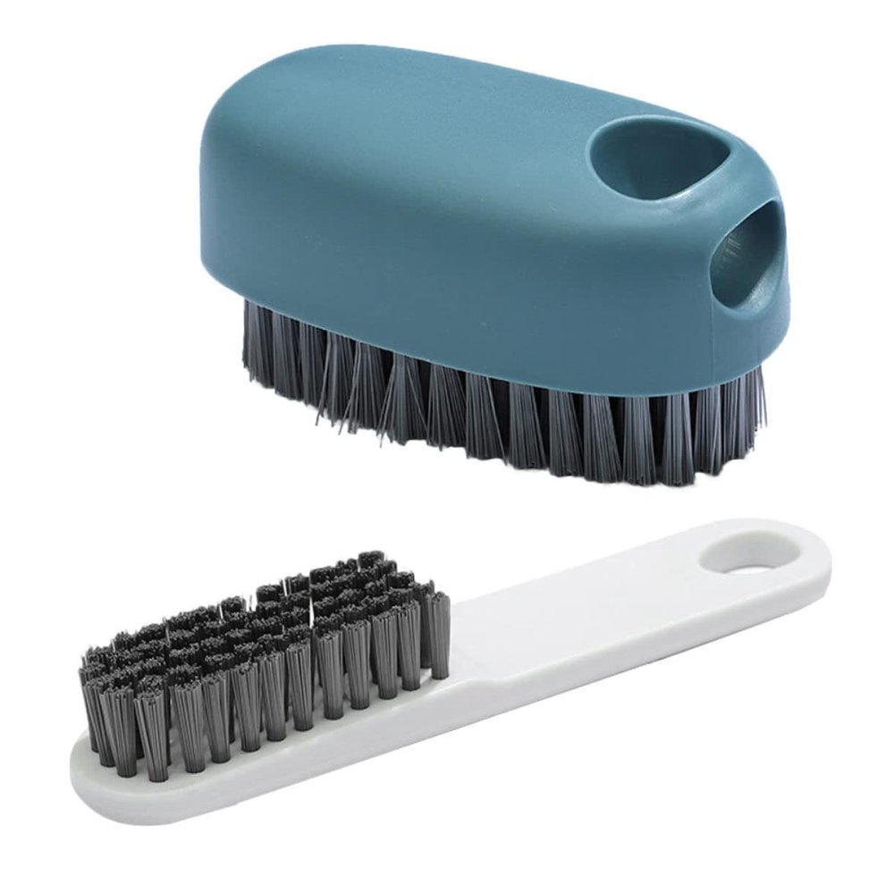HANABASS 1set Household Clothes Brush Soft Bristle Scrub Brush for Shoes Laundry Portable Cleaning Tools for Home Kitchen Bathroom Efficient Dirt Removal 2pcs