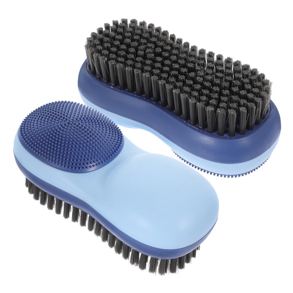 TOVINANNA 2pcs Laundry Scrub Brush Soft Bristle Multi-function Cleaning Brush for Clothes Portable Laundry