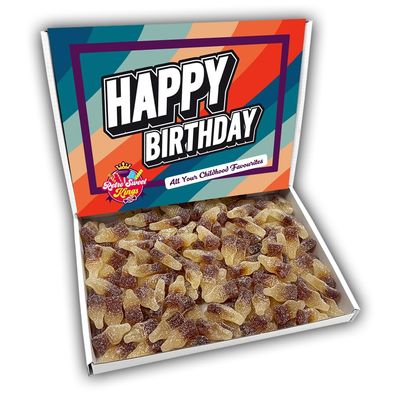 Fizzy Cola Bottles Gift Box Happy Birthday Hamper (RETRO BIRTHDAY FRONT)