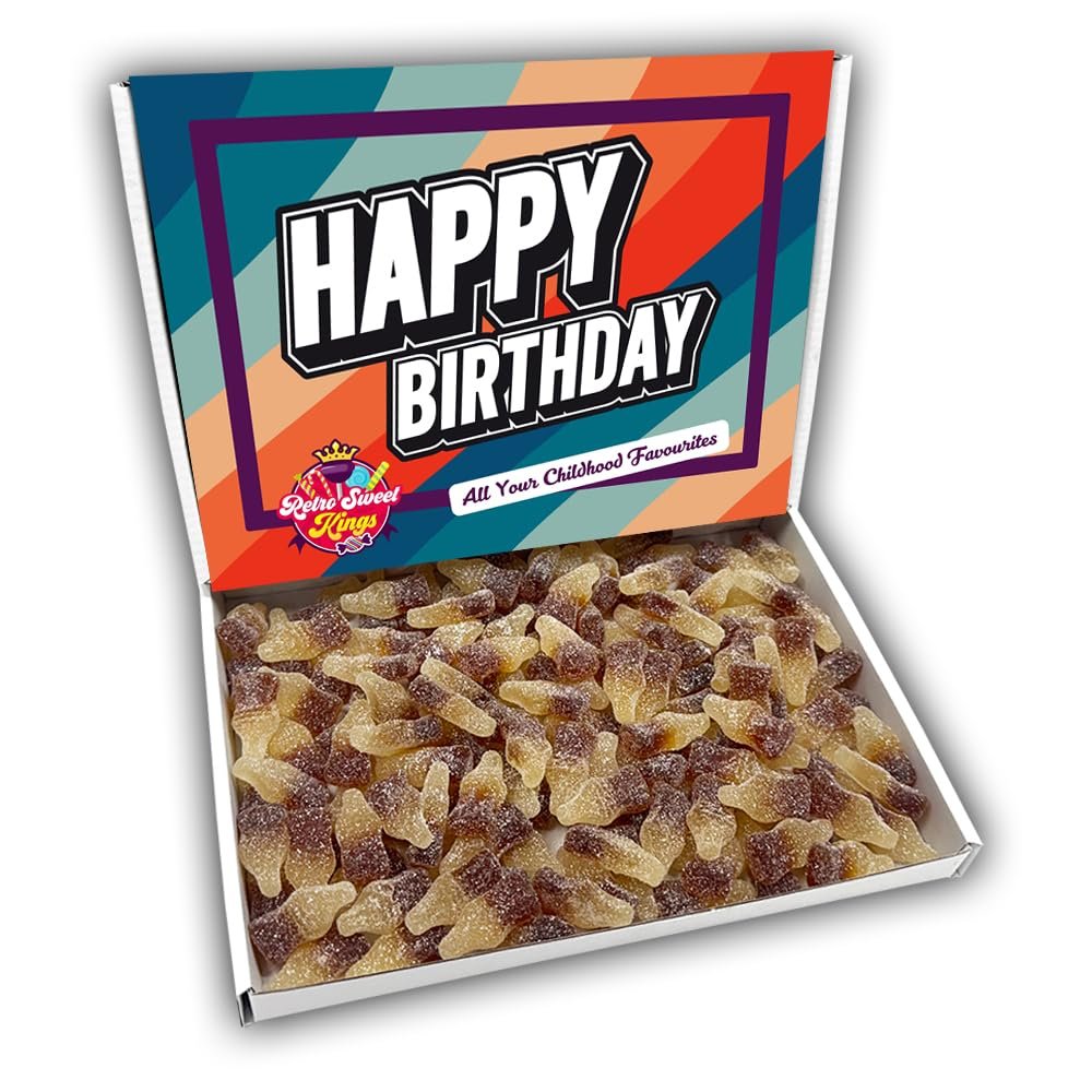 Fizzy Cola Bottles Gift Box Happy Birthday Hamper (RETRO BIRTHDAY FRONT)