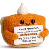 Ovrrcame Crochet Appreciation Pumpkin Pie - Farewell Gifts for Coworkers, Bosses, Employees, Volunteers, Teachers, Mini Fall Office Decor for Leaving, Going Away, New Beginning, Retirement, Thank You view 1