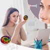 BVKWNTSA Portable Round Rainbow Flower Printed Contact Lens Case is Stylish and Compact, Easy to Carry and Protects Lenses. view 4