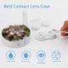 BVKWNTSA Portable Round Succulent Botanical Printed Contact Lens Case is Stylish and Compact, Easy to Carry and Protects Lenses. view 3