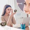 BVKWNTSA Portable Round Succulent Botanical Printed Contact Lens Case is Stylish and Compact, Easy to Carry and Protects Lenses. view 4