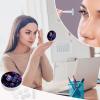 BVKWNTSA Portable Round Purple Butterfly and Flowers Printed Contact Lens Case is Stylish and Compact, Easy to Carry and Protects Lenses. view 4