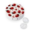 BVKWNTSA Portable Round Red Ladybug Printed Contact Lens Case is Stylish and Compact, Easy to Carry and Protects Lenses.