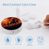 BVKWNTSA Portable Round Horses Red Glowing Clouds Printed Contact Lens Case is Stylish and Compact, Easy to Carry and Protects Lenses. view 3