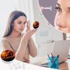 BVKWNTSA Portable Round Horses Red Glowing Clouds Printed Contact Lens Case is Stylish and Compact, Easy to Carry and Protects Lenses. view 4