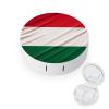 BVKWNTSA Portable Round Italy Flag Printed Contact Lens Case is Stylish and Compact, Easy to Carry and Protects Lenses. view 1
