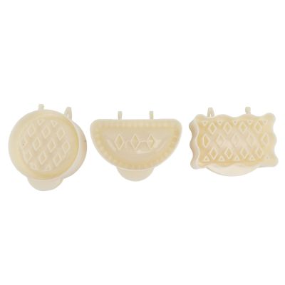 3PCS Pie Molds Set Mini Hand Pie Non Stick Heat Resistant Easy Clean for Christmas Halloween Kitchen Baking Environmentally Friendly ABS 3 Shapes Rectangle Semicircle Round