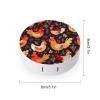 BVKWNTSA Portable Round Cute Rooster Chickens Printed Contact Lens Case is Stylish and Compact, Easy to Carry and Protects Lenses. view 2