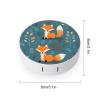 BVKWNTSA Portable Round Cartoon Fox Pattern Printed Contact Lens Case is Stylish and Compact, Easy to Carry and Protects Lenses. view 2