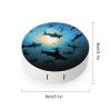 BVKWNTSA Portable Round Hammerhead Sharks Printed Contact Lens Case is Stylish and Compact, Easy to Carry and Protects Lenses. view 2