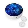 BVKWNTSA Portable Round Galaxy Stars_76285895 Printed Contact Lens Case is Stylish and Compact, Easy to Carry and Protects Lenses.