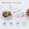 BVKWNTSA Portable Round Funny Owl Printed Contact Lens Case is Stylish and Compact, Easy to Carry and Protects Lenses. view 3