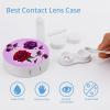 BVKWNTSA Portable Round Red and Purple Roses Printed Contact Lens Case is Stylish and Compact, Easy to Carry and Protects Lenses. view 3