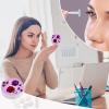 BVKWNTSA Portable Round Red and Purple Roses Printed Contact Lens Case is Stylish and Compact, Easy to Carry and Protects Lenses. view 4
