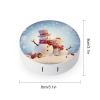 BVKWNTSA Portable Round Cute Snowmen Christmas Printed Contact Lens Case is Stylish and Compact, Easy to Carry and Protects Lenses. view 2