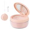 Denture Case, Leak Proof Denture Bath Cup, Denture Soaking Container Cups for Dentures, Retainers, Mouth Guard Storage Case, Full & Partial Denture Cleaning Holder Box with Strainer, Pink view 1