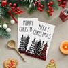 Horaldaily 100 ChristmasDisposable Paper Decorative Guest Napkins, Xmas Tree Buffalo Plaid Red for Party Lunch Dinner Kitchen Bathroom view 2